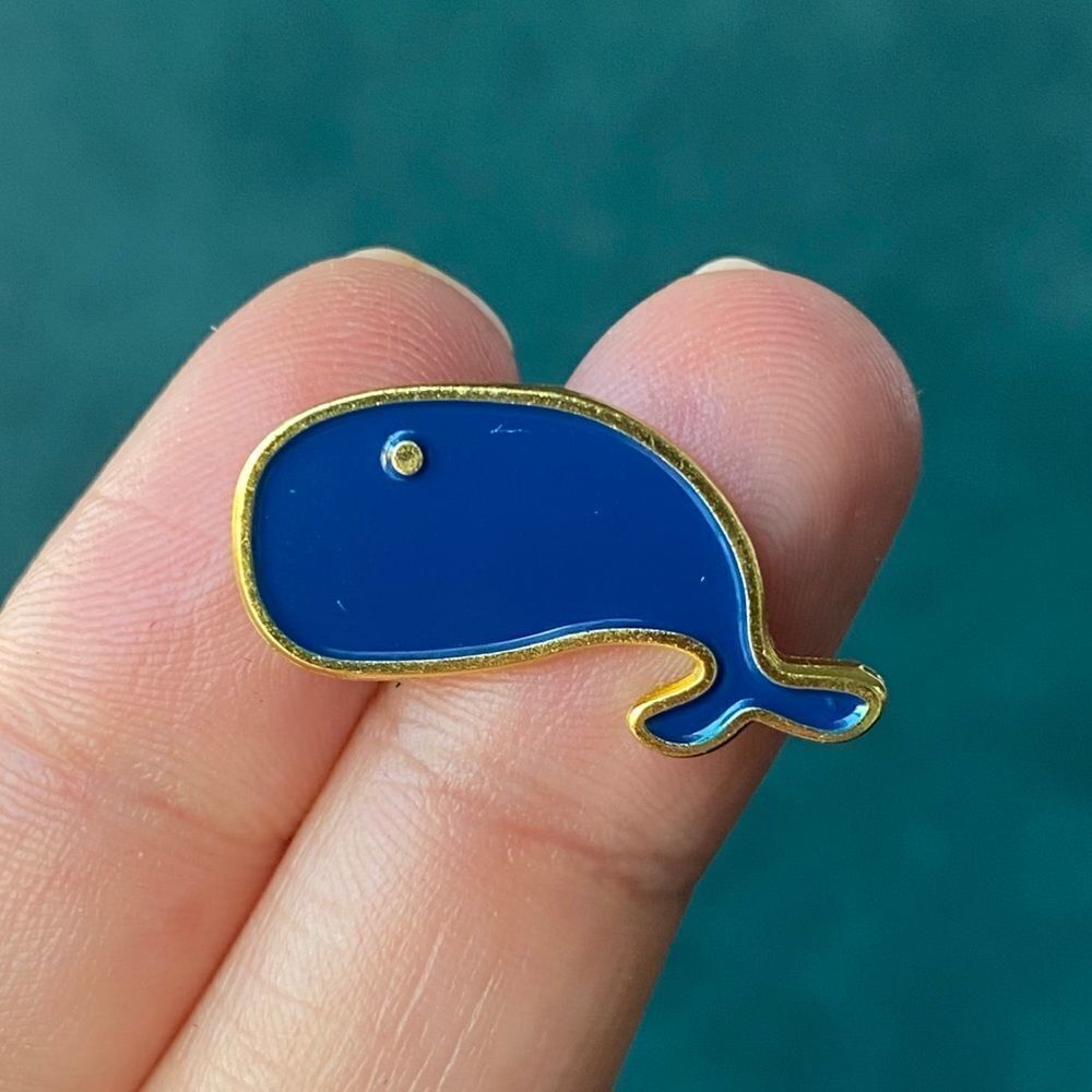 Blue Whale Small Enamel Pin/ Brooch Lapel
